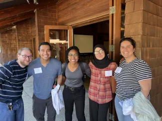 Group of people at the Biomedical sciences retreat.